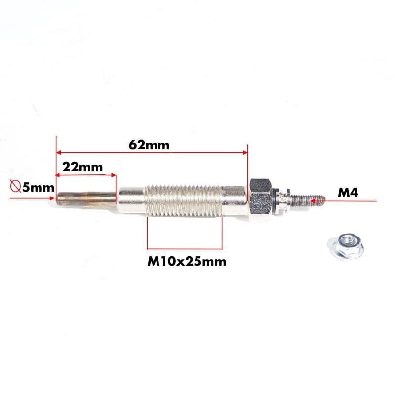 Gloeibougie | Gloeispiraal Iseki TX | Mitsubishi D | MT | Satoh | Shop4Trac
