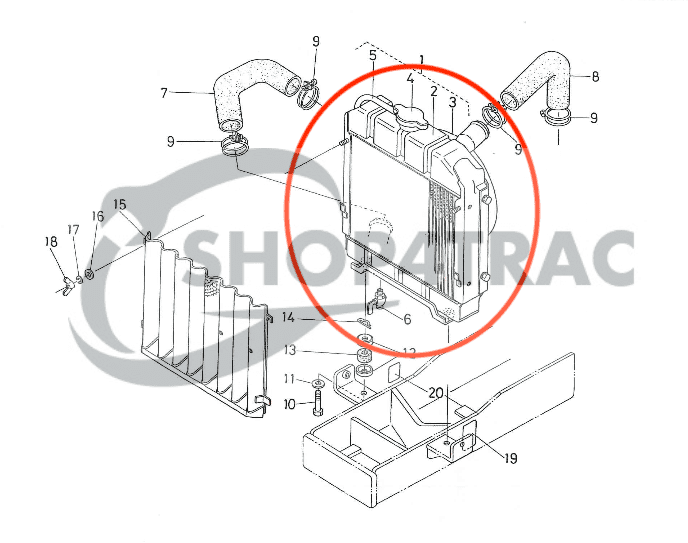 Radiateur Kubota B6001-B7001 | Shop4Trac