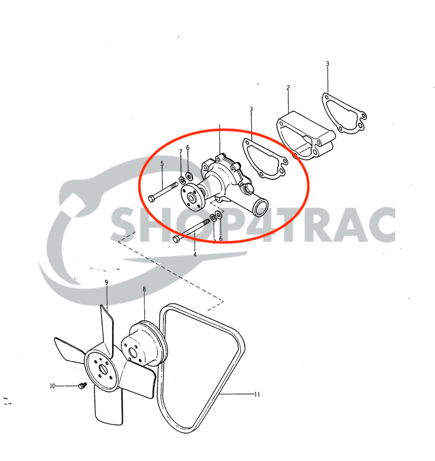 Waterpomp Iseki TX1000 | TX1300 | TX1500 | KE70 | KE75 | Shop4Trac