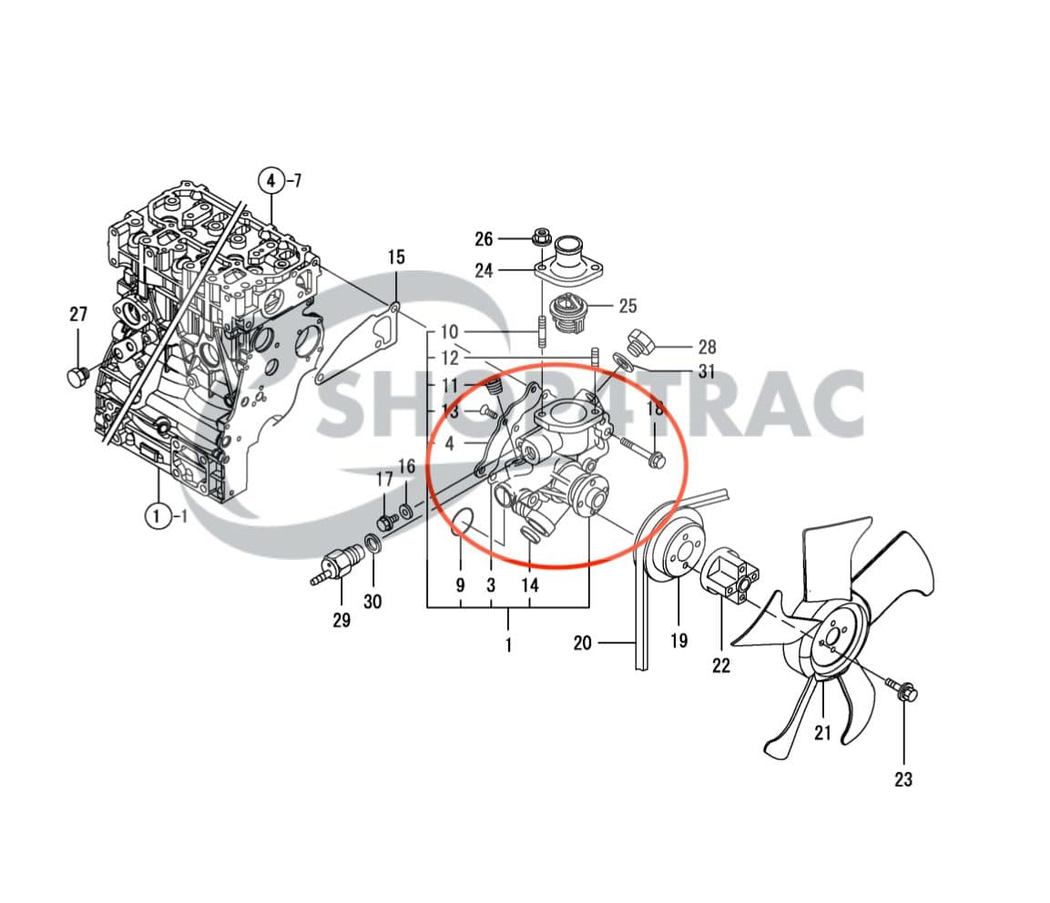 Waterpomp 3TNA86 | 3TNA72 | 3TNV72 | Shop4Trac