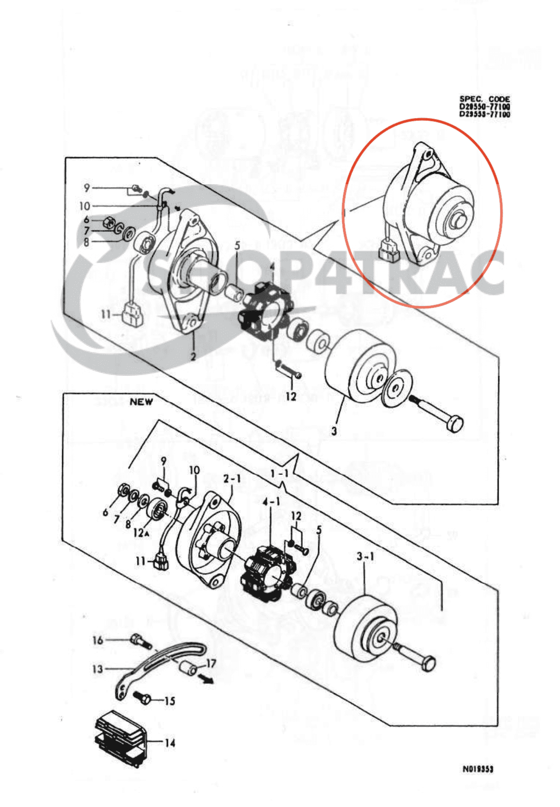 Dynamo Yanmar 3TNE68, 3TNE82, 3TNE84, 3TNE88 | Shop4Trac