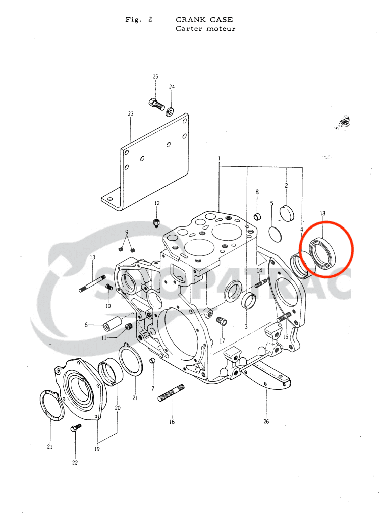Keerring voor + achter krukas set KE70 - KE75 | K2B - K2C - 6