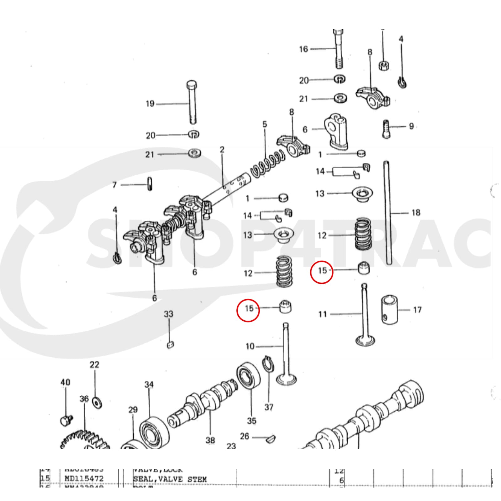 Klepseals Mitsubishi Motor K3A - K4F | L2A - L3E | S3L - S4L | E3CD | E3100 - E3112 - 2