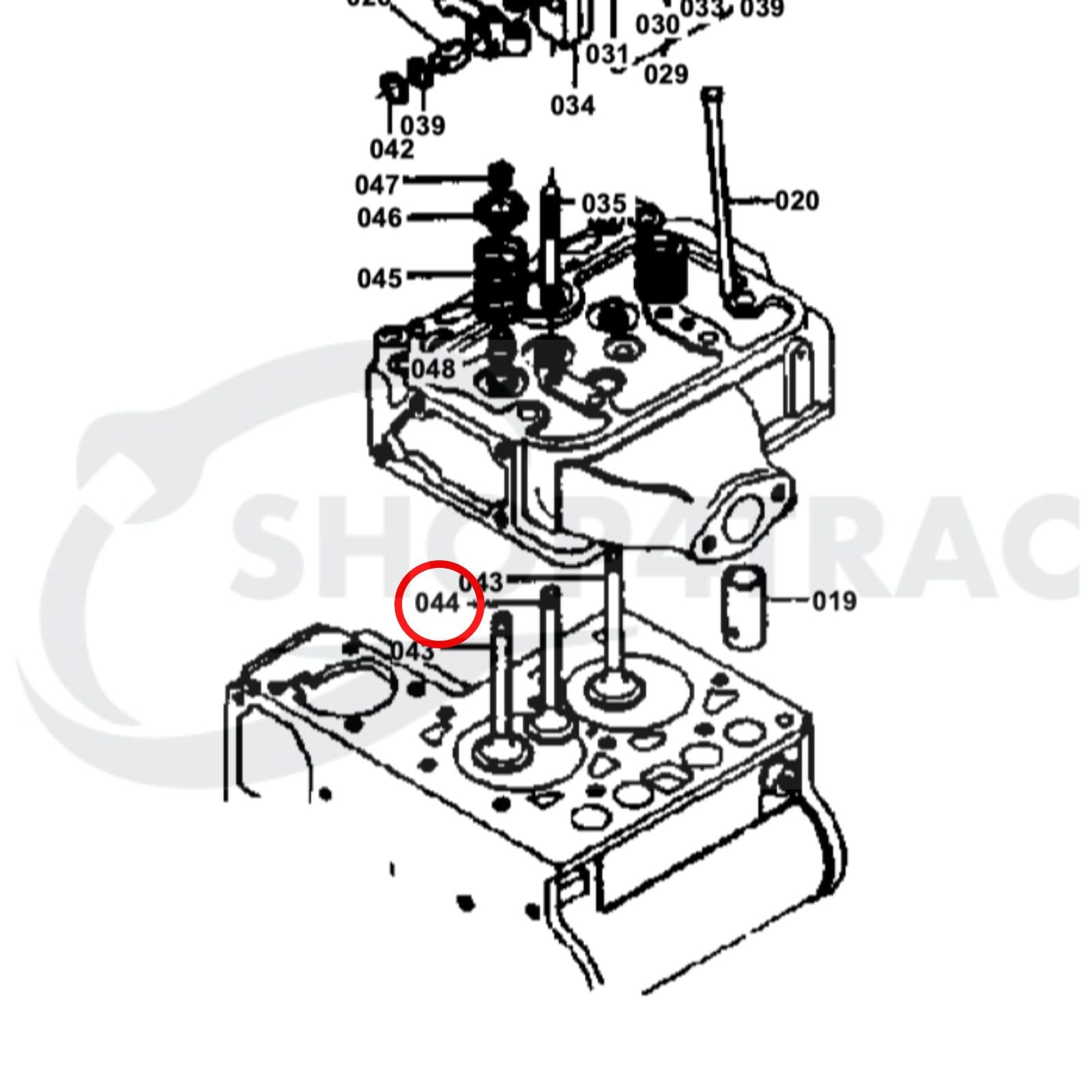 Uitlaatklep Kubota ZL600 | B6000 | Shop4Trac