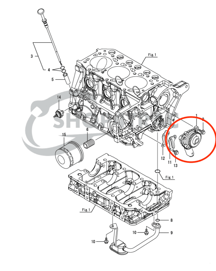 Motoroliepomp Yanmar 3TNM68 | 3TNM72 | 3TNM74 | Shop4Trac