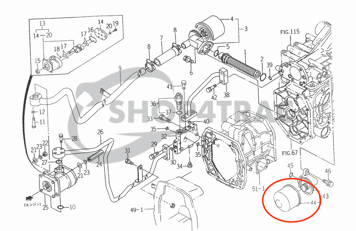 Hydrauliekfilter Iseki TF TU | Shop4Trac