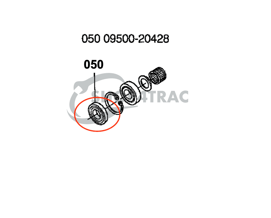 Keerring Kubota transmissie B1550 - B7100 | BX1500 - BX2680 | F2000 - F2400  | Kioti CK20 | TC20428 - 4