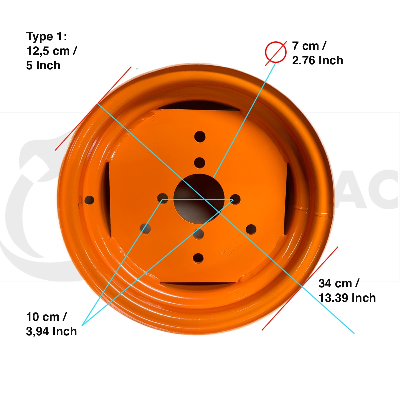 Wiel | velg Kubota B1200 - B4200 | B6000 - 11
