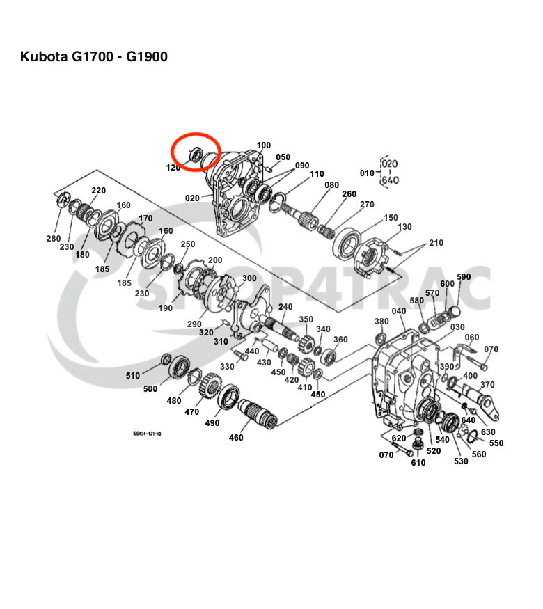 Keerring Iseki 4WD ingaande as | Kubota 4WD AS B1121 - B3030 keerring | TC20358 - 6