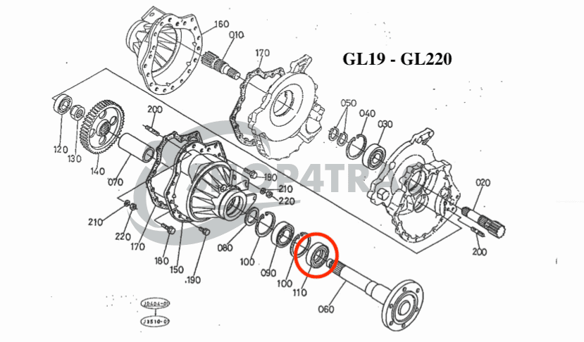 Keerring Kubota GL | L185 - L245 | L1501 - L3800 | Hinomoto NX | AQ7747E | - 2
