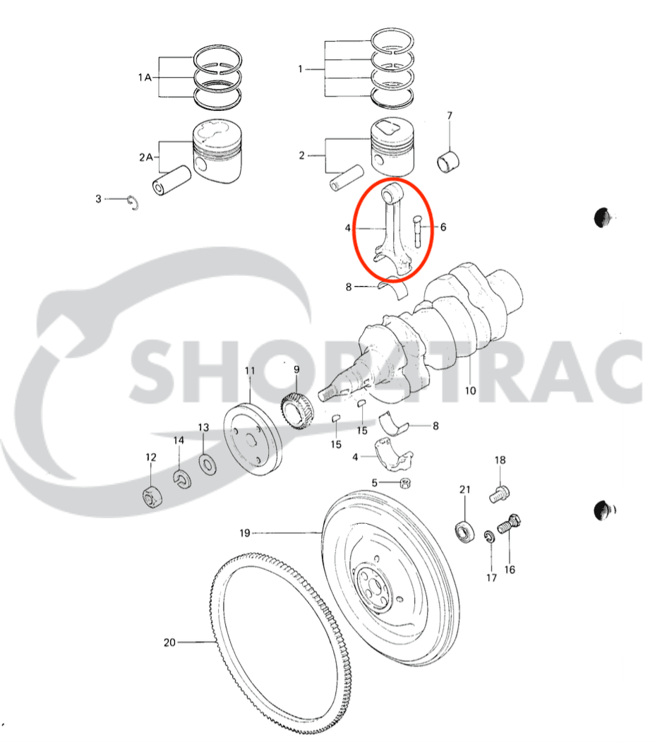Drijfstang Mitsubishi K3E | K4E | K3F | K4F | K3G - 2
