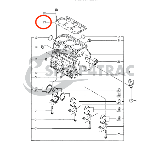 Pakkingsset Yanmar 3TNV82 | 3TNE82 | 3D82 | John deere | Kobelco | Takeuchi - 2