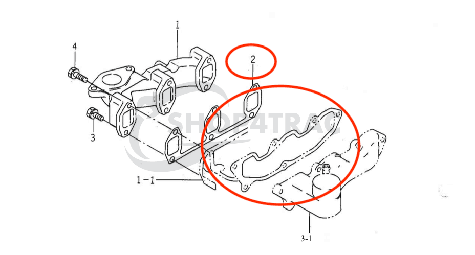Cilinderkop Iseki E3CD | E3CD-T | E3CE | compleet + koppakking + gloeibougie - 6