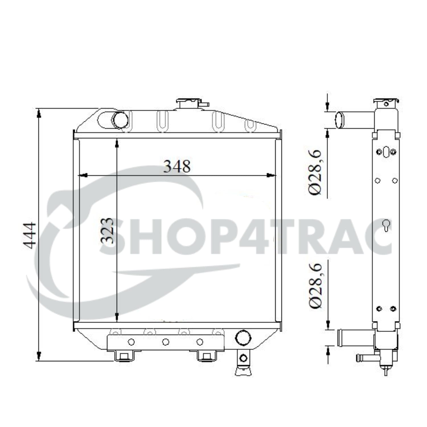 Radiateur Kubota B1550D - B1550E - B1550HST-D - 2