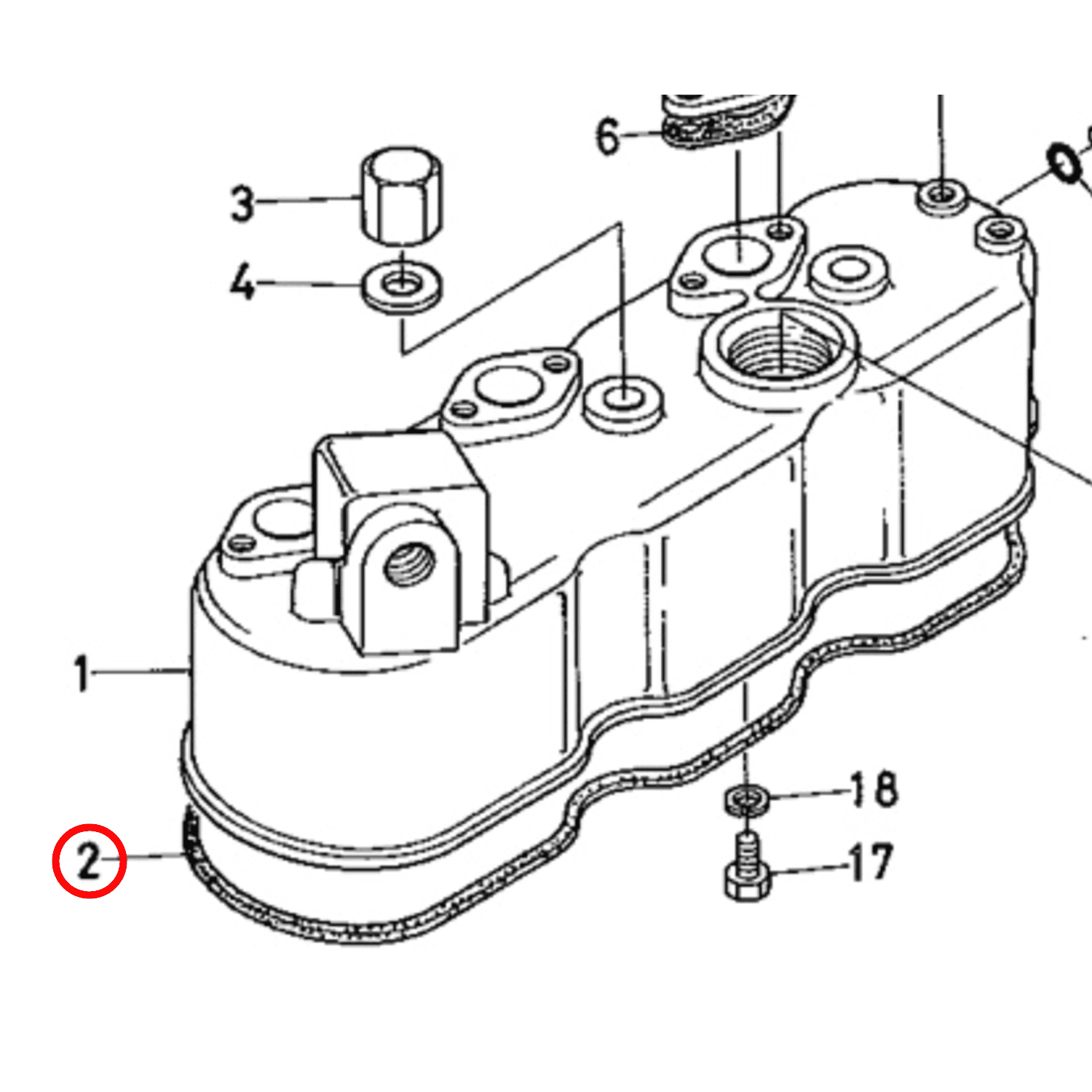 Kleppendekselpakking Kubota D750 | B1200 – B7001 | Zen-noh - 2