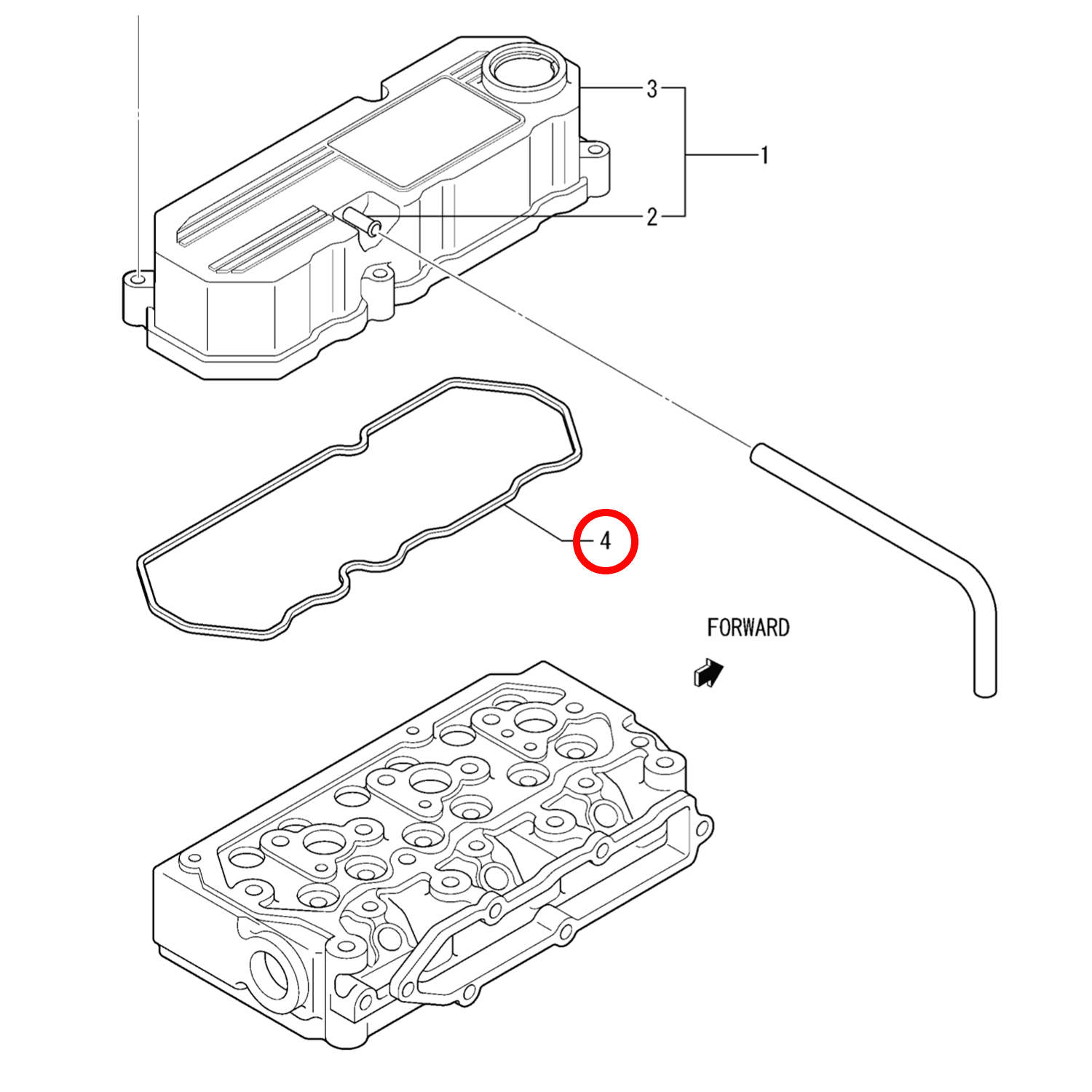 Kleppendeksel pakking S3L | S3L2 | Mahindra | Caterpillar | Pel-job | Weidemann - 2