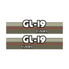 Sticker | Stickerset Kubota GL19 | GL | Grandel Series