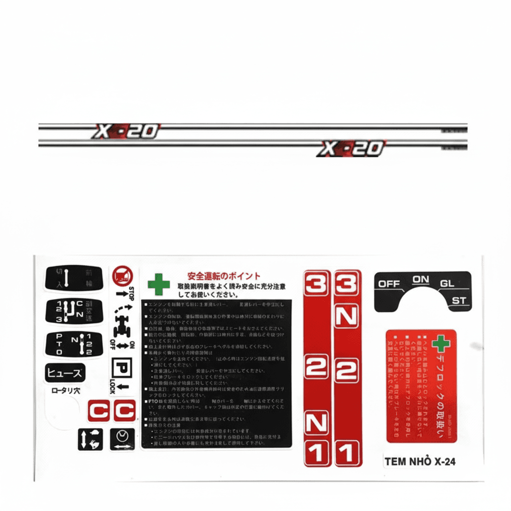 Sticker | Stickerset Kubota Saturn X20 | X Series